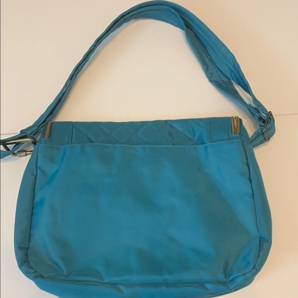 Travelon RFID Nylon Teal Blue Shoulder/ Crossbody Bag Travel Bag - Picture 2 of 10